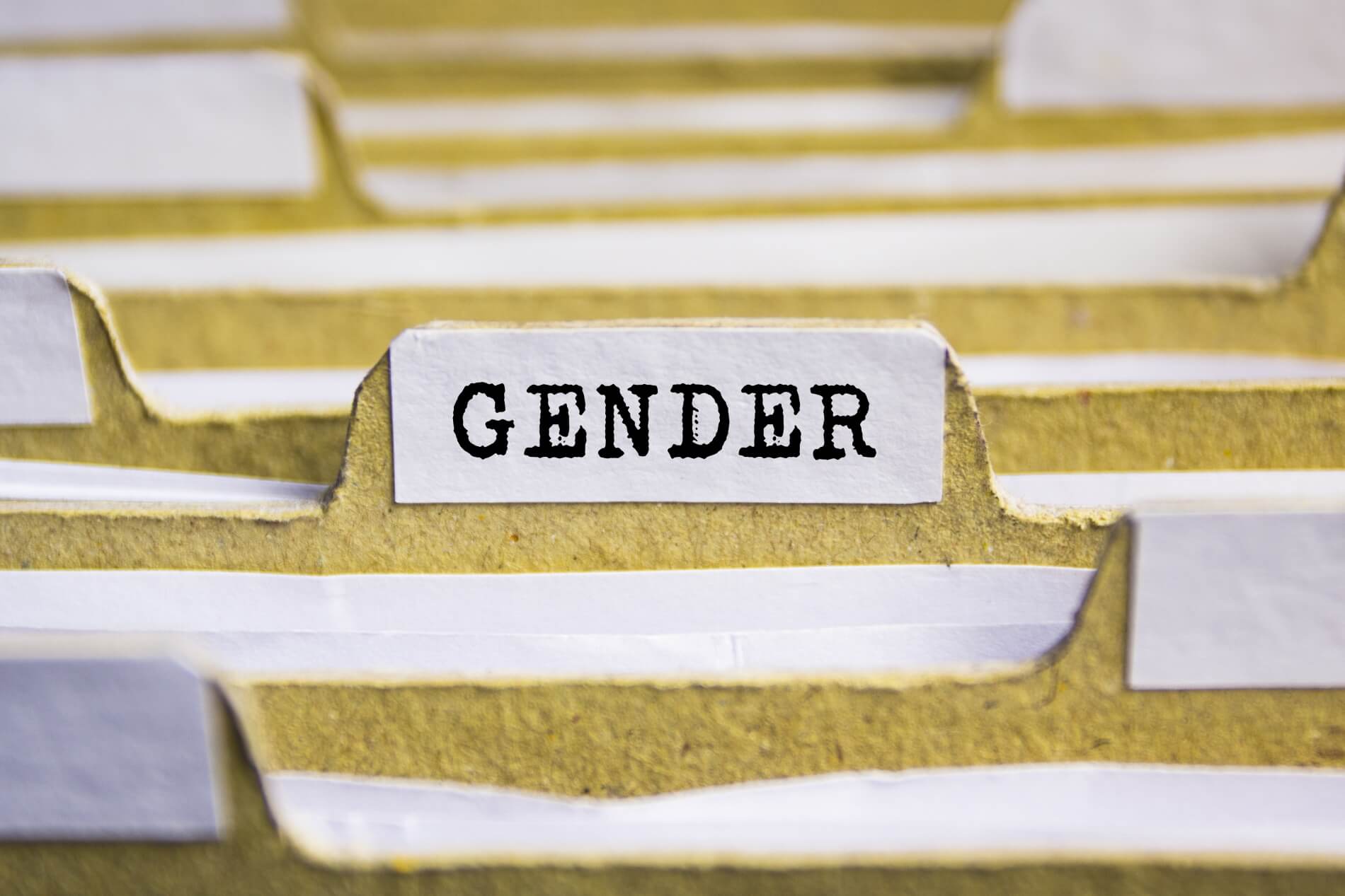 gender word on card index paper